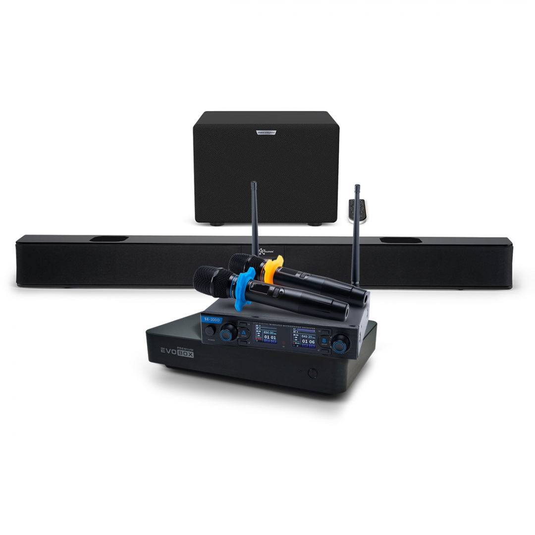 Hi-End караоке-система EVOBOX Premium + EvoSoundBar (саундбар с караоке) в Осинниках