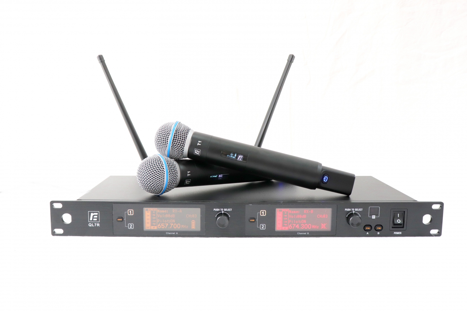 RFIntell QL7R/T1-B 720,500-754,000 МГц 2-канальная радиосистема с 2-мя ручными микрофонами в Осинниках