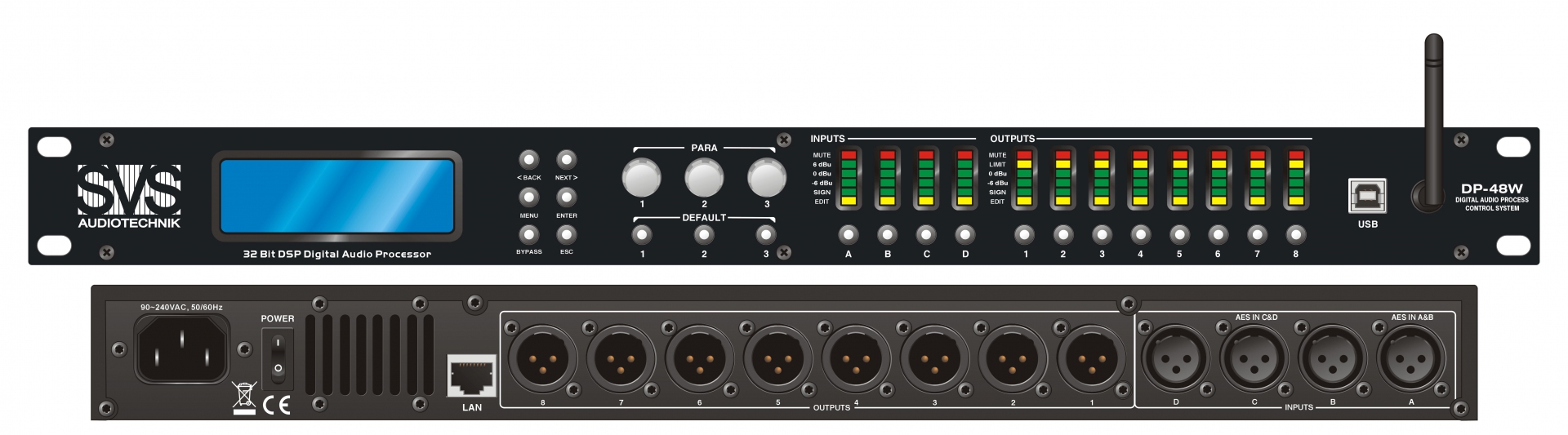 SVS Audiotechnik DP-48W Цифровой процессор: 4 входа 8 выходов в Осинниках